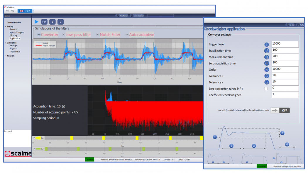 eNodView SCAIME software für DVX Digitale Wägezelle